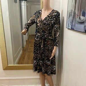 Leota animal print midi dress